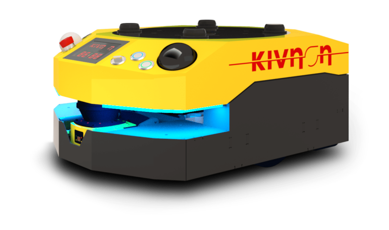 Compact automated guided vehicle with rotational 360 movement