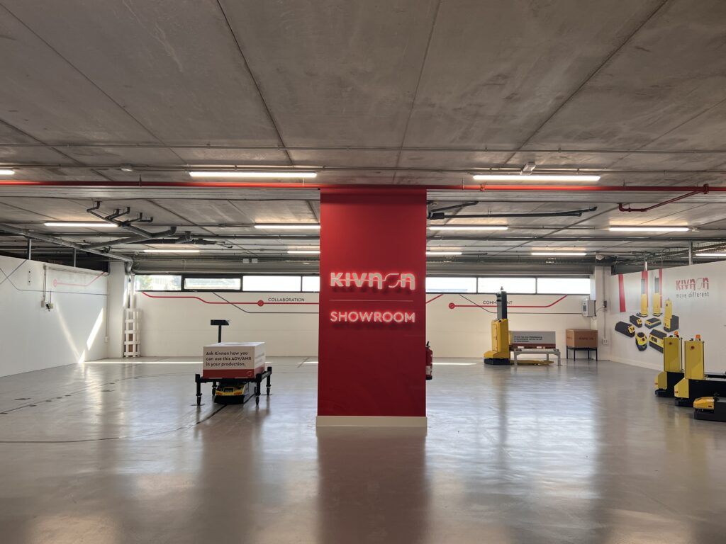 General image of our Showroom with AGV in movement